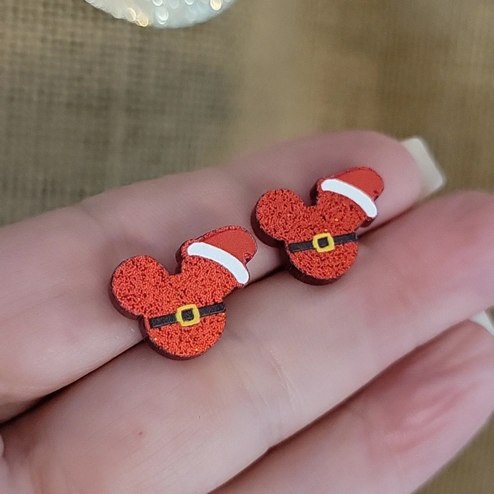 SANTA MICKEY EARRINGS